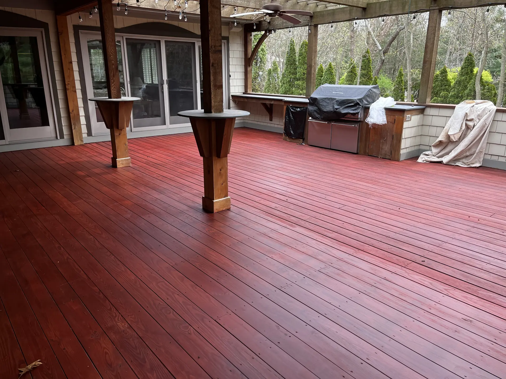 Porch restain after