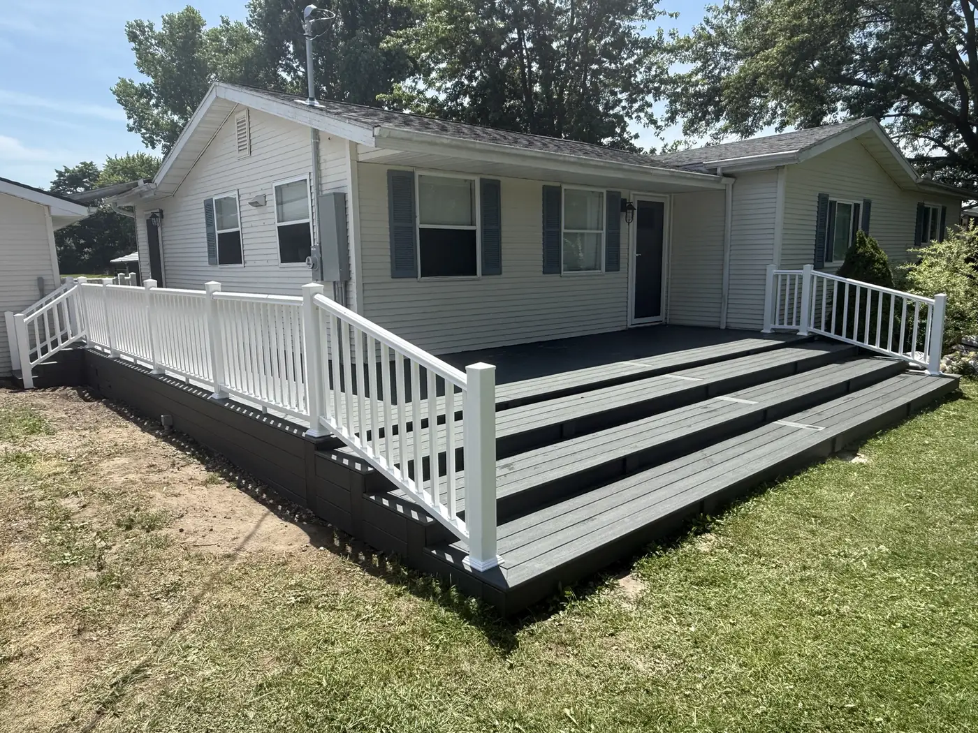 Charcoal composite deck